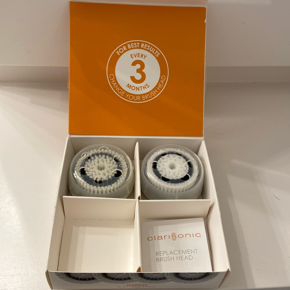 Clarisonic Sensitive Brush Heads (2) Acne NEW Face Replacement